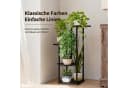 Bamworld Blumenständer 4-stöckig Schwarz Metall Holz Bild 5