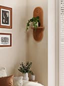 Bamworld Deko-Wandregal 2-stufiges Holz-Wandregal im Boho-Stil Bild 5