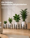 Bamworld Verstellbarer Blumenständer Schwarz Wasserfest Metall Bild 4