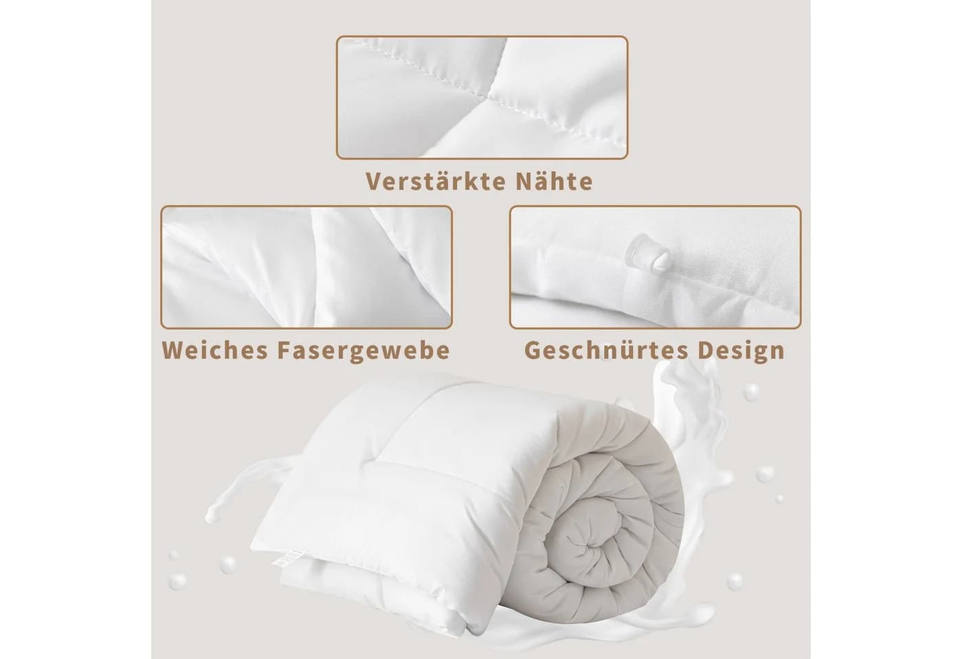 Good Nite Microfaserbettdecke 4-Jahreszeiten Weiß Polyester - Bild 5