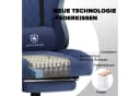 GTPLAYER Gaming-Stuhl Ergonomisch mit Fußstütze Stoff blau Bild 1