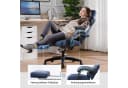 GTPLAYER Gaming-Stuhl Ergonomisch mit Fußstütze Stoff blau Bild 3