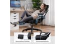 GTPLAYER Gaming-Stuhl Ergonomisch mit Fußstütze und Stoffbezug Schwarz Bild 4