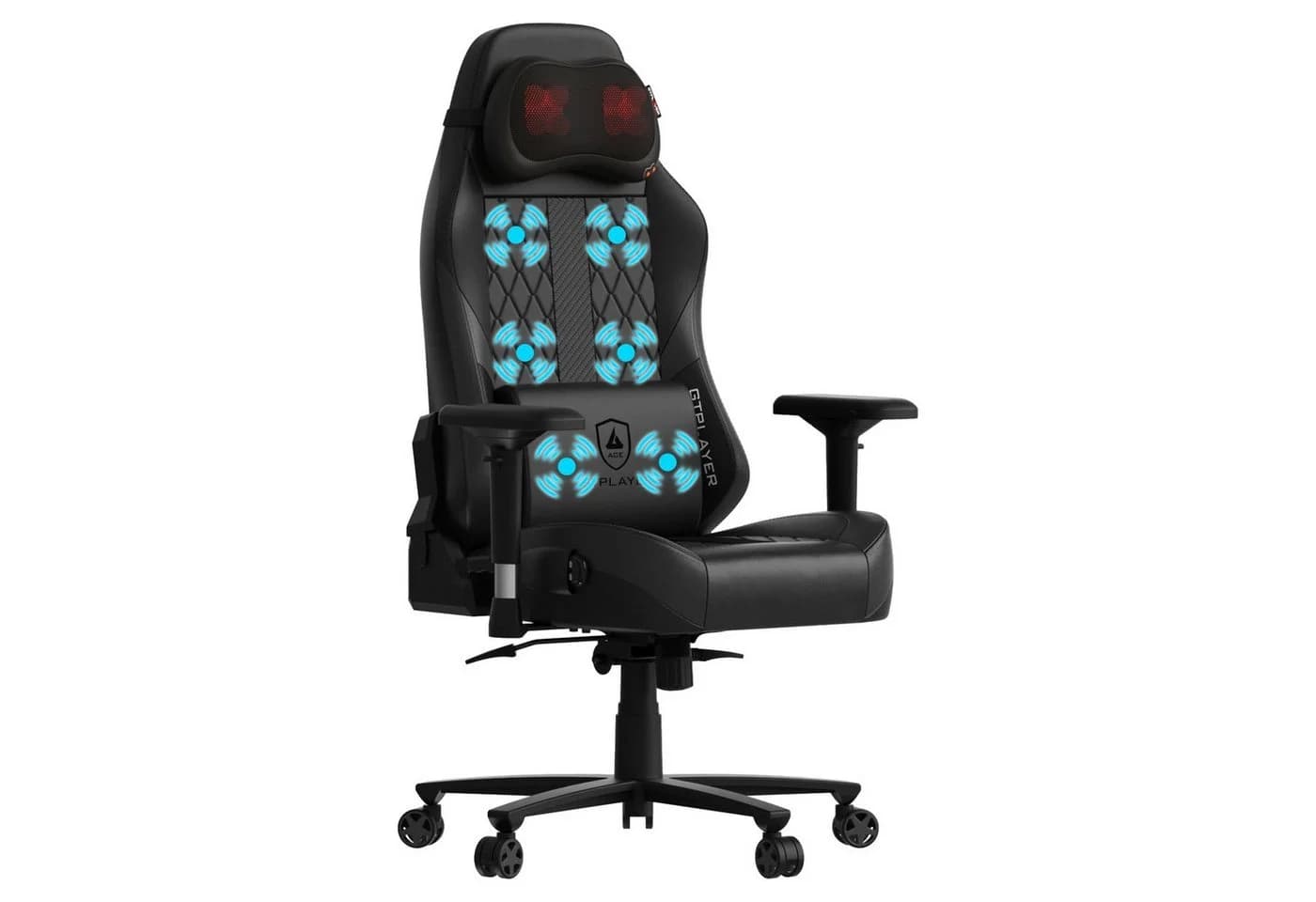 GTPLAYER Gaming-Stuhl mit Massage, 4D Armlehnen, Fußstütze, Ergonomisch - Bild 2
