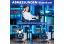 LUCKRACER Gaming-Stuhl Weiß Ergonomisch mit Lendenkissen Bild 3