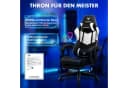 LUCKRACER Gaming-Stuhl Weiß Ergonomisch mit Lendenkissen Bild 4
