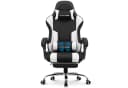 GTPLAYER Gaming-Stuhl mit Massagefunktion und Fußstütze Weiß Bild 2