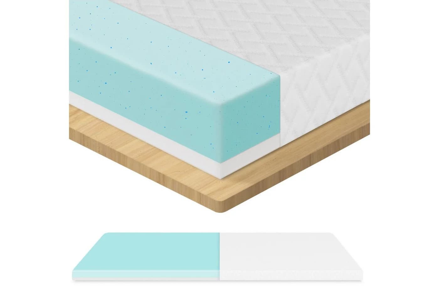 ROYGBIV Gel Topper Matratzentopper 7 cm H2/H3 Memory Foam - Bild 2