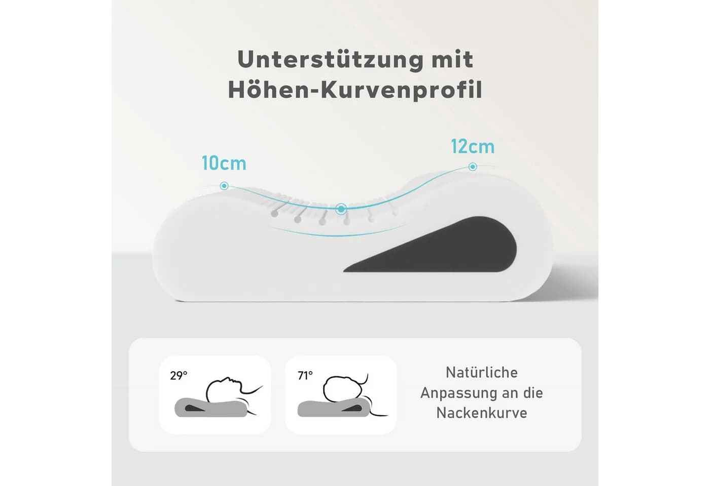 ROYGBIV Nackenstützkissen Memory Foam Orthopädisches Kissen