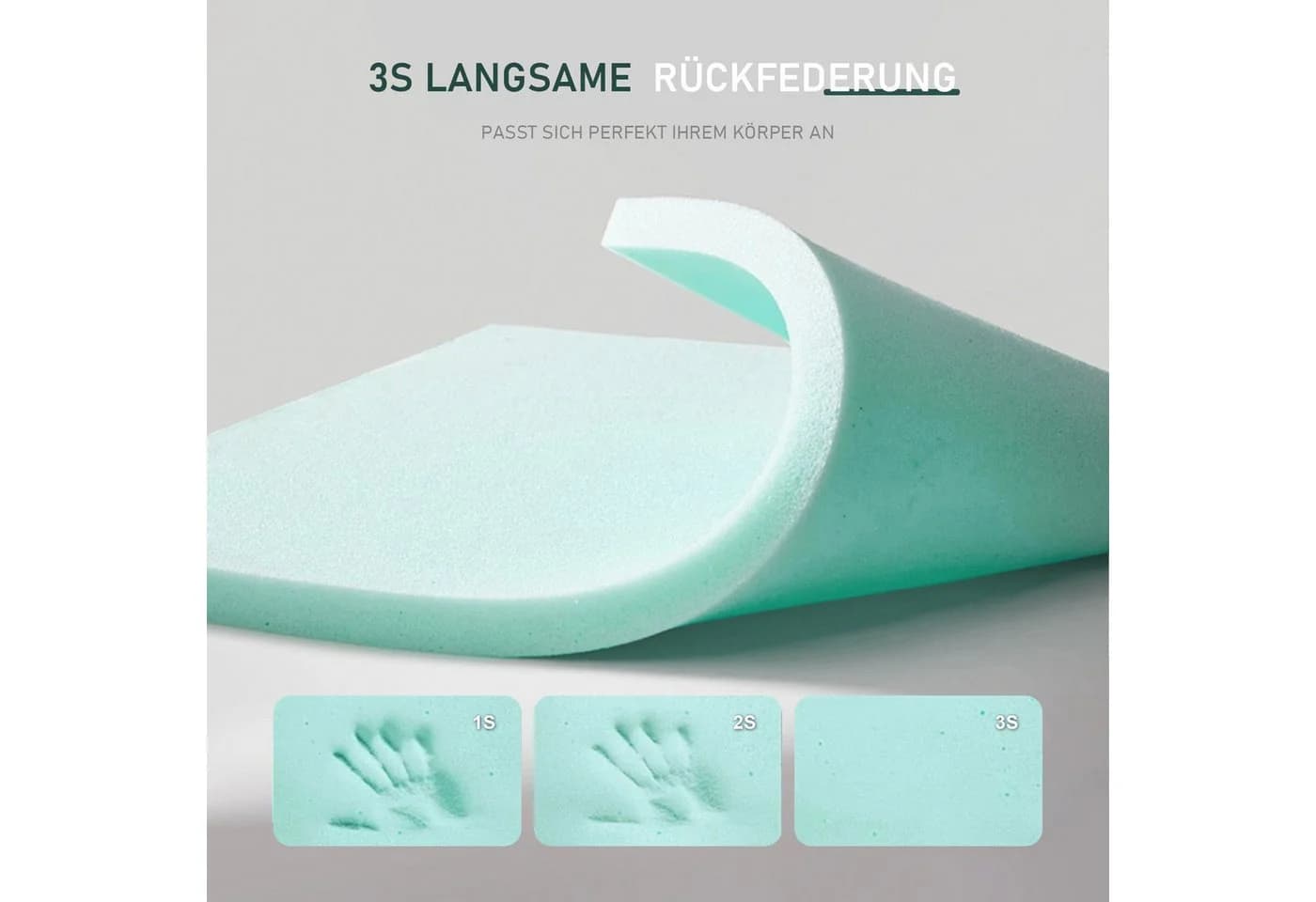 ROYGBIV Matratzentopper 5 cm Gel-Memory Schaum Atmungsaktiv