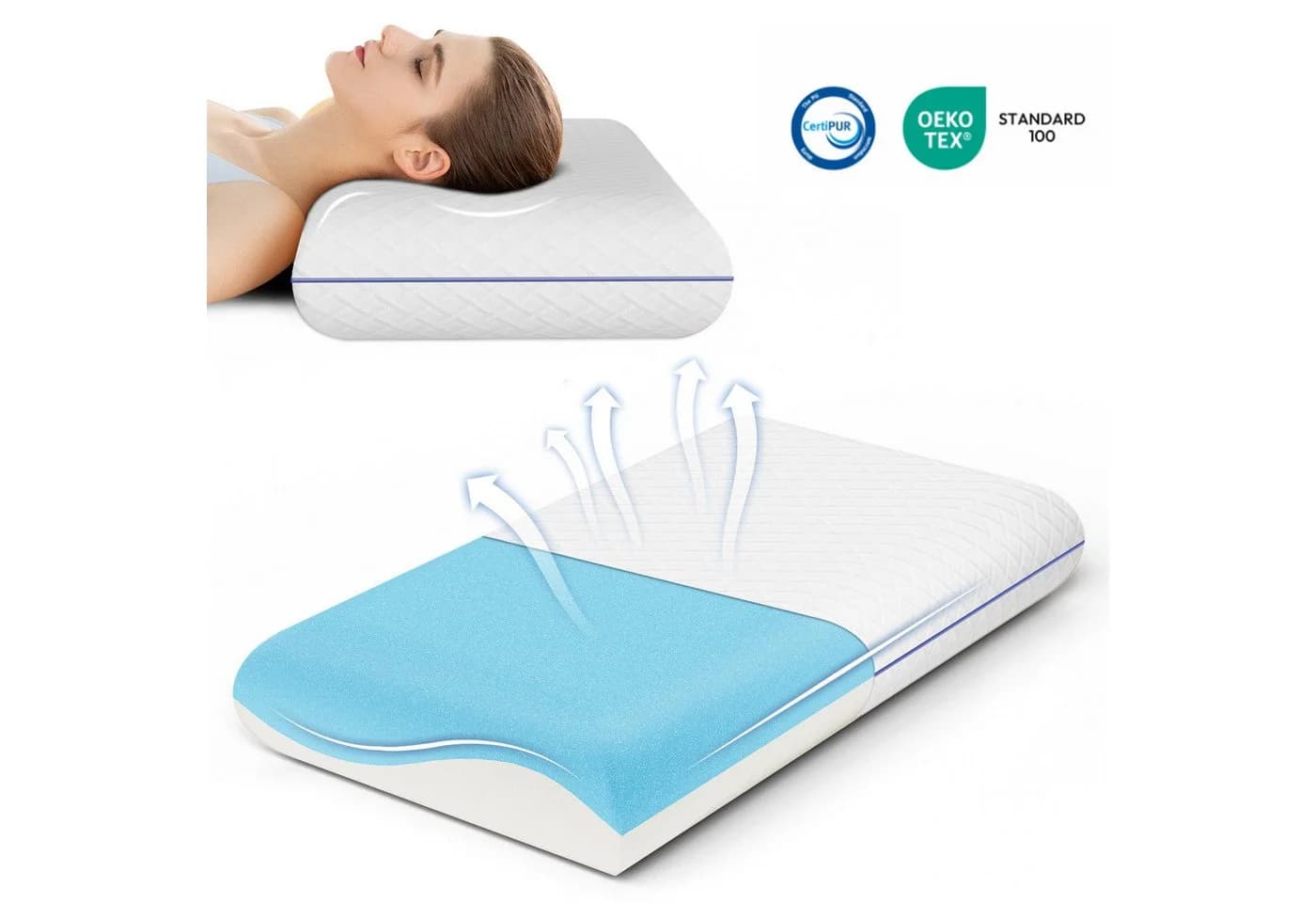 ROYGBIV Nackenstützkissen Memory Foam 12cm - Bild 2