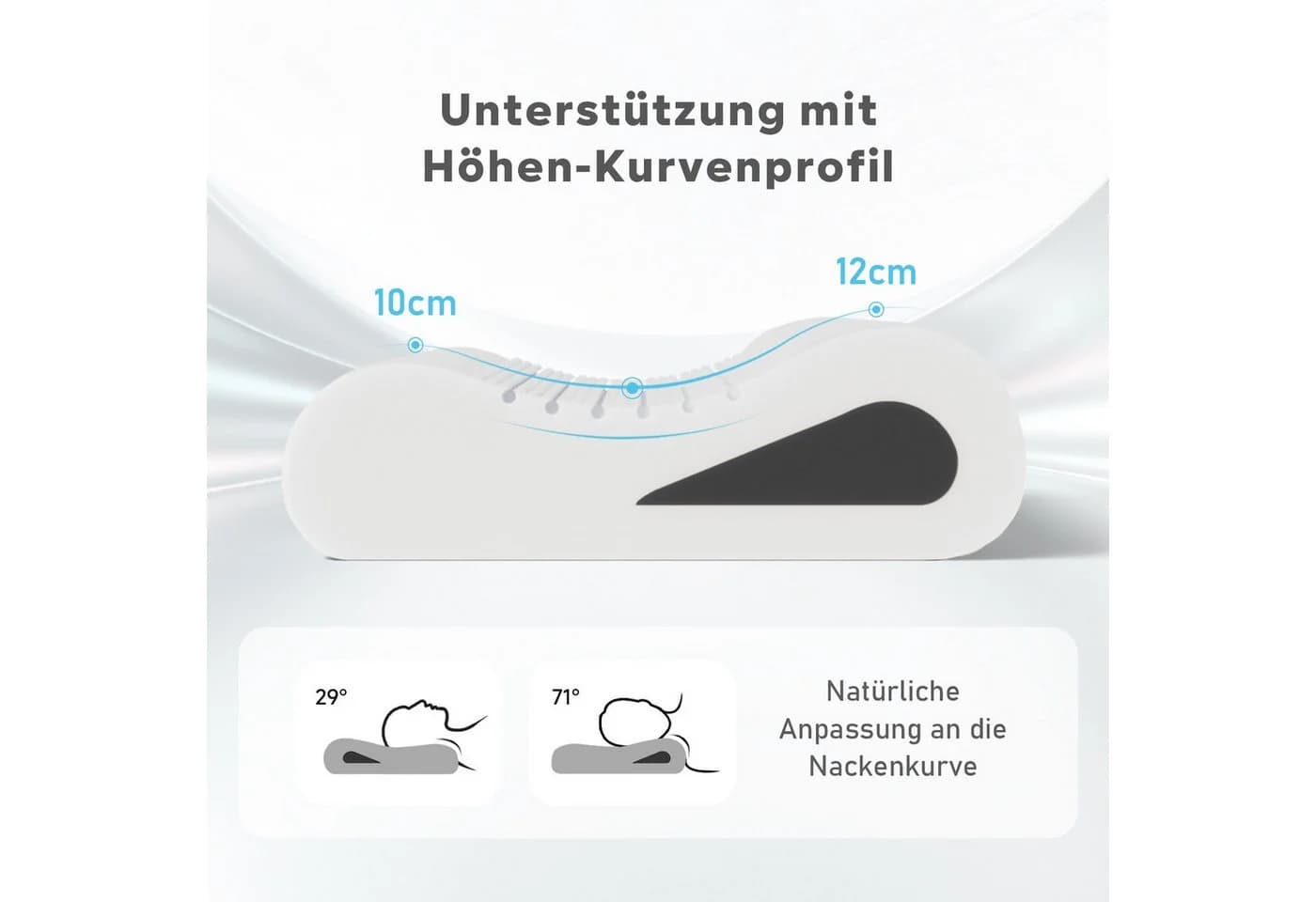 ROYGBIV Nackenstützkissen Orthopädisches Wellenform Kissen - Bild 3