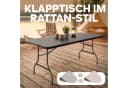 Eiryss Klapptisch Schwarz HDPE Metall 180x74 cm Bild 1