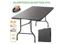 Eiryss Klapptisch Schwarz HDPE Metall 180x74 cm Bild 2