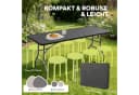 Eiryss Klapptisch Schwarz HDPE Metall 180x74 cm Bild 3
