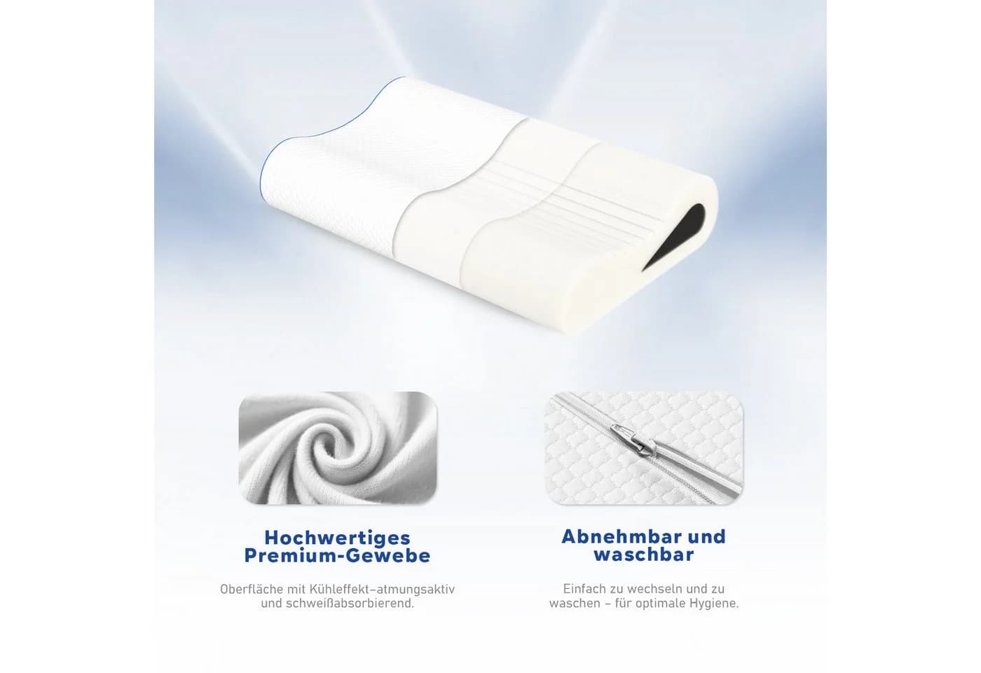 ROYGBIV Nackenstützkissen Memory Foam mit Bambusfaser-Bezug - Bild 5
