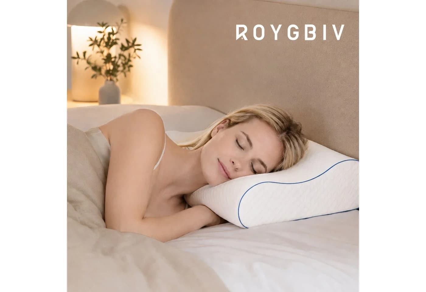 ROYGBIV Nackenstützkissen Memory Foam Weiß - Bild 4