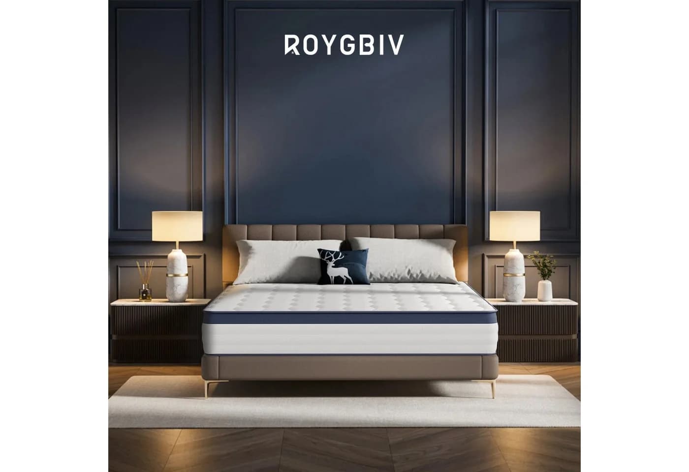 ROYGBIV Taschenfederkernmatratze 7-Zonen Blau 25cm Härtegrad H3