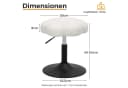 ELUCHANG Polsterstuhl Blumenform 360° drehbar Weiß/Grau/Rosa Bild 3
