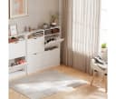 ELUCHANG Schuhschrank Schmal 4 Klappen Weiß Holz Bild 1