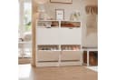 ELUCHANG Schuhschrank Schmal 4 Klappen Weiß Holz Bild 2