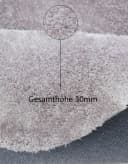 Bruno Banani Hochflor-Teppich Dana Silber Rund 30mm Bild 5