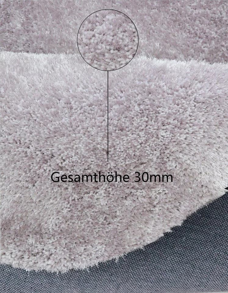 Bruno Banani Hochflor-Teppich Dana Silber Rund 30mm - Bild 5
