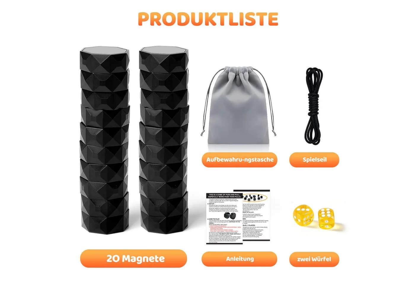 Bundviel Lernspielzeug Tisch-Magnetspiel Schwarz - Bild 5