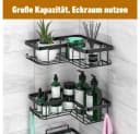 HUGERSTONE Duschregal Ohne Bohren Edelstahl 3-tlg. Bild 1