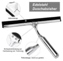 HUGERSTONE Duschabzieher Edelstahl Silber Streifenfrei Bild 1