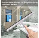 HUGERSTONE Duschabzieher Edelstahl Silber Streifenfrei Bild 4