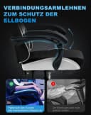 GTPLAYER Gaming-Stuhl Ergonomisch mit Fußstütze Weiß Bild 4