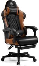 GTPLAYER Gaming-Stuhl Ergonomisch mit Fußstütze & Wippfunktion Braun Bild 2