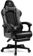 GTPLAYER Gaming-Stuhl Grau Ergonomisch mit Fußstütze und Lendenstütze Bild 2