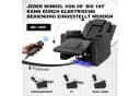 COMHOMA Elektrischer Relaxsessel Schwarz mit Massagefunktion und LED Bild 1