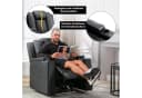 COMHOMA Elektrischer Relaxsessel Schwarz mit Massagefunktion und LED Bild 3