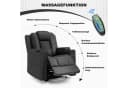 COMHOMA Elektrischer Relaxsessel Schwarz mit Massagefunktion und LED Bild 4