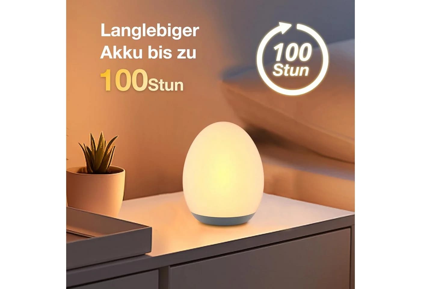 Jolywell Nachtlicht JW-CL002 Dimmbar LED RGB Weiß - Bild 3