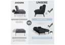 COMHOMA Schlafsofa Klappbares 2-in-1 Couch Schwarz Bild 4