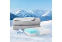 Elemuse Sommerdecke + Gelschaum Kopfkissen Set Grau Bild 1