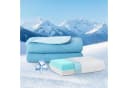 Elemuse Microfaserbettdecke Sommerdecke + Gelschaum-Kopfkissen Set Blau Bild 1
