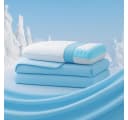 Elemuse Microfaserbettdecke Sommerdecke + Gelschaum-Kopfkissen Set Blau Bild 2