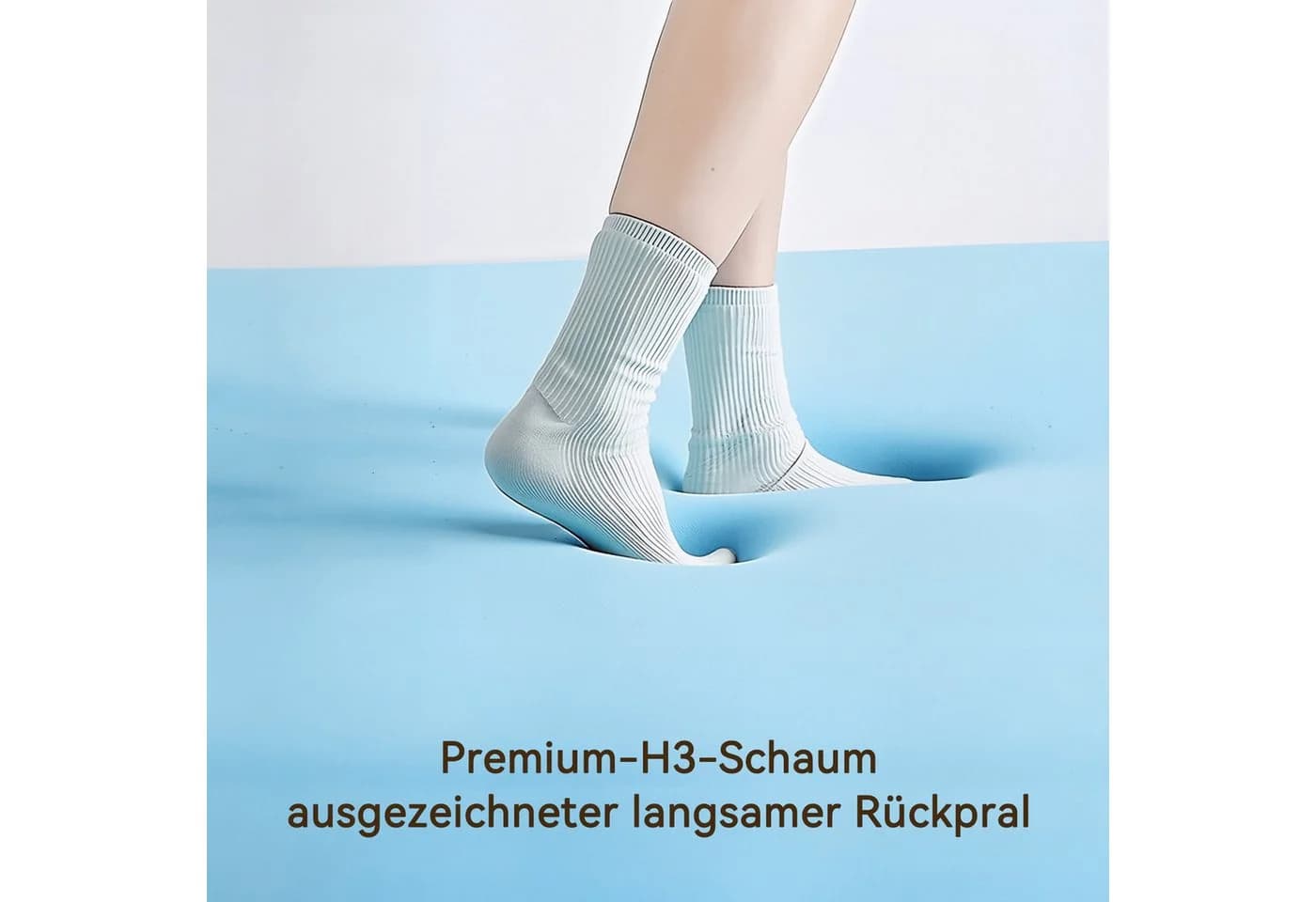 Elemuse Topper H3 Gel Memory Schaum 7,5 cm Atmungsaktiv Druckverteilung - Bild 3