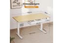 Claiks Elektrischer Höhenverstellbarer Schreibtisch Beige mit Schublade Bild 1