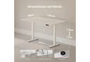 Claiks Höhenverstellbarer Schreibtisch Weiß 160x80cm mit Memory-Funktion Bild 1