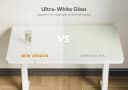 Claiks Höhenverstellbarer Schreibtisch Glas Weiß Bild 1
