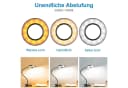 kowdom LED Leselampe Klemme dimmbar USB Schwanenhals 3 Lichtfarben Schwarz Bild 3