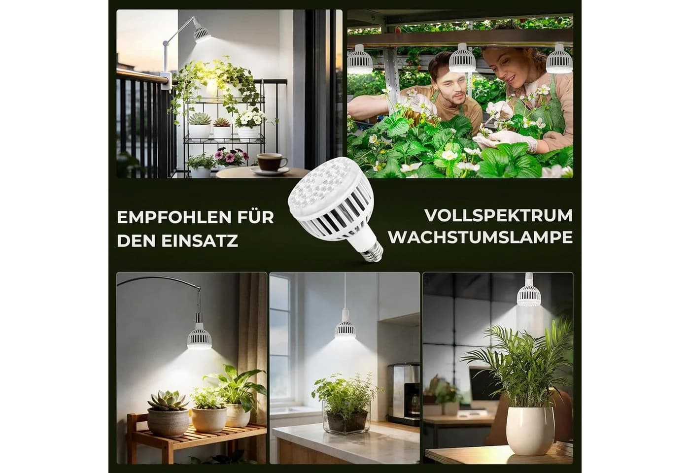 kowdom LED Pflanzenlampe Vollspektrum E27 150 LEDs - Bild 4