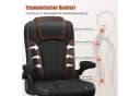 Homimaster Bürostuhl Ergonomisch mit Klapparmlehnen & Neigungsfunktion Schwarz Bild 1