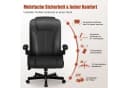 Homimaster Bürostuhl Ergonomisch mit Klapparmlehnen & Neigungsfunktion Schwarz Bild 4